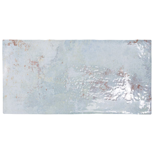 Carrelage mural en céramique Merola Tile Biarritz bleu 3 po x 6 po 0,32 po d'épaisseur 5,72 pi ca/caisse
