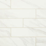 Load image into Gallery viewer, Daltile Selwyn Bianco Calacatta Glossy Glazed Ceramic Wall Tile 4 inch x 16 inch 0.38 inch Thick 13.2 sq ft/case