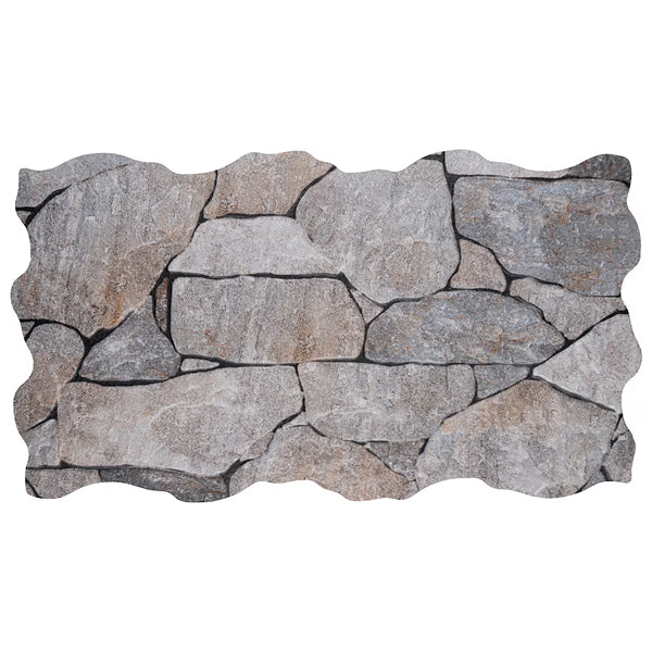Merola Tile Masia Andorra Gris 10.38 inch x 18.75 inch Ceramic Wall Tile 10.88 sq ft/case – Matte Stone Look Finish