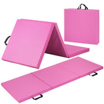 Charger l'image dans la visionneuse de galerie, CAP Barbell All Purpose Folding Aerobic Fitness Gym &amp; Gymnastics Mat 6 ft. x 2 ft. x 2 inch Thick Pink Exercise Mat