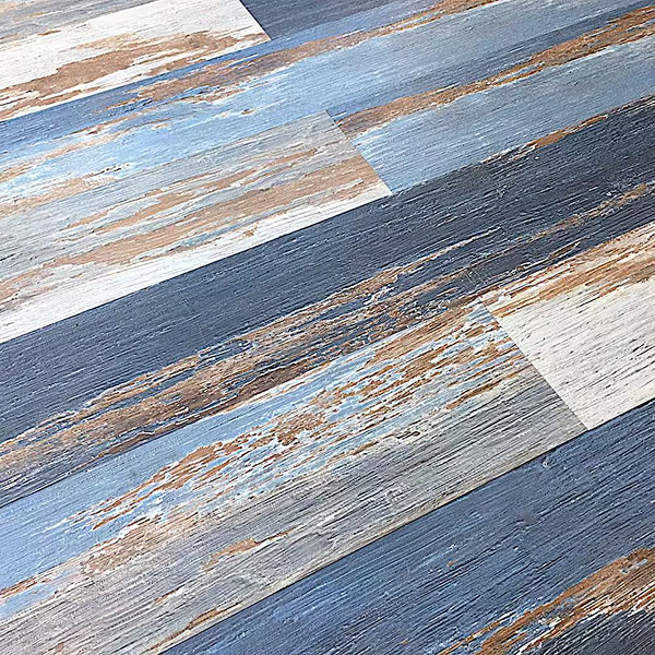 Deco Products COLORS Floor-Wall Old Blue Sea Aged 6-inch x 36-inch Luxury Vinyl Plank (30 sq. ft./case)