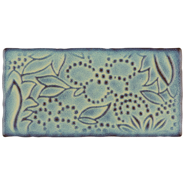 Merola Tile Antic Feelings Agua Marina 3 inch x 6 inch Ceramic Wall Tile – 4 sq.ft./case Glossy Patterned Finish