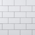 Load image into Gallery viewer, Merola Tile Crown Heights Matte White 3 inch x 6 inch Ceramic Wall Tile 5.72 sq. ft./case – Textured Matte Subway Finish