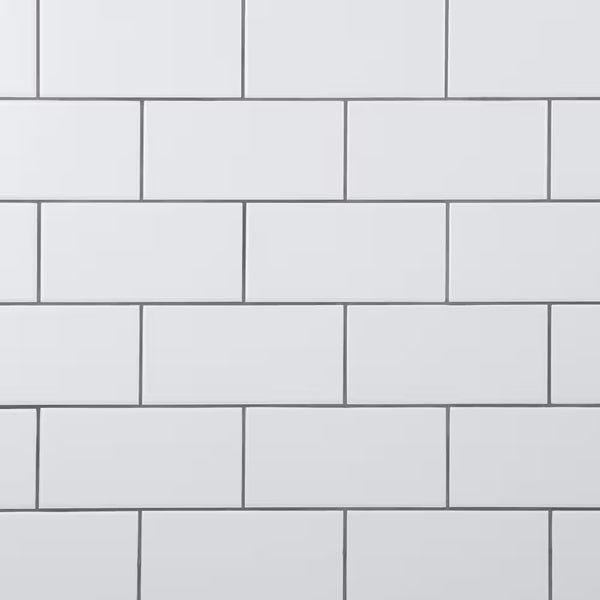 Merola Tile Crown Heights Matte White 3 inch x 6 inch Ceramic Wall Tile 5.72 sq. ft./case – Textured Matte Subway Finish