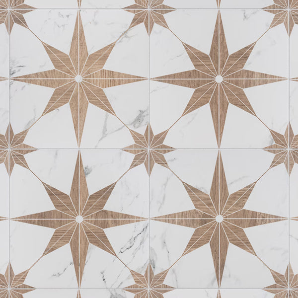 Merola Tile Llama Stella Loire Noce Porcelain Tile 0.38 inch Thick x 9.75 inch Wide – 10.88 sq. ft. Coverage – Textured Mixed Finish