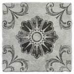 Load image into Gallery viewer, Merola Tile Costa Cendra Decor Fleur 7.75 inch x 7.75 inch Ceramic Floor and Wall Tile – 11.11 sq ft per Case, Rustic Stone Look Matte Finish