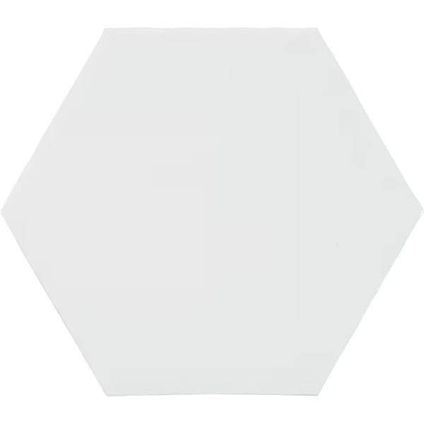 Anatolia Teramoda White Hexagon Glossy Pressed Ceramic Wall Tile 6 inch – 6.67 sq.ft./case Glossy White