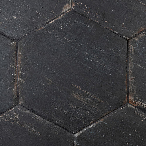 Merola Tile Retro Hex Nero Porcelain Tile 14.13 inch x 16.25 inch – 11.05 sq. ft. per Case Matte Wood Look Finish