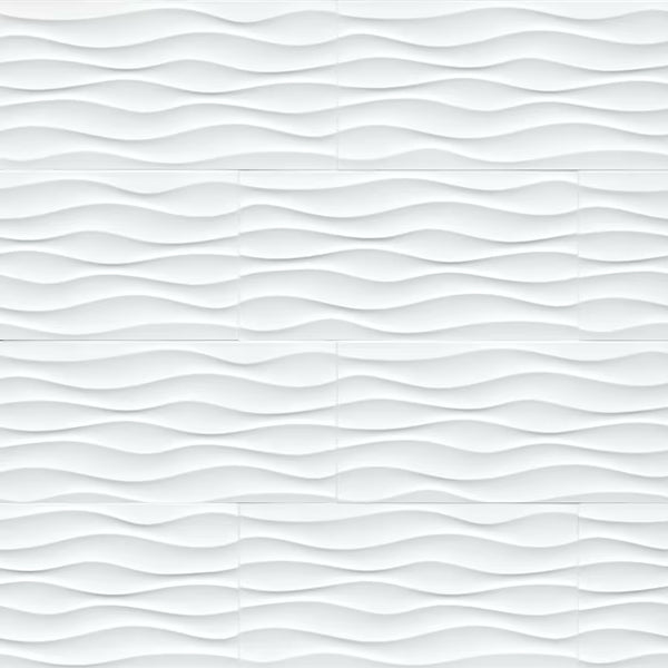 MSI Stone ULC Colonial Wavy Porcelain Tile 0.39 inch Thick 12 inch x 24 inch Glossy Marble Look Floor and Wall Tile