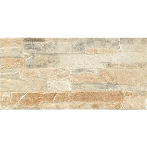 Mono Serra Selce Beige Porcelain Tile 6 inch x 12 inch – 14.53 sq. ft. Coverage – Contemporary Indoor & Outdoor Finish