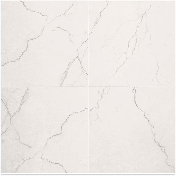 MSI Stone ULC Brighton Grey Matte Porcelain Tile 0.37 inch Thick x 24 inch Wide – 16 sq. ft. Coverage – Marble Look Matte Finish
