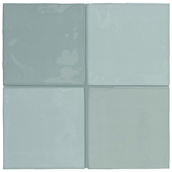 Anatolia Moroccan Sage Glossy Pressed Ceramic Wall Tile 0.35 inch Thick 5 inch Wide 12.16 sq ft/case Glossy Finish