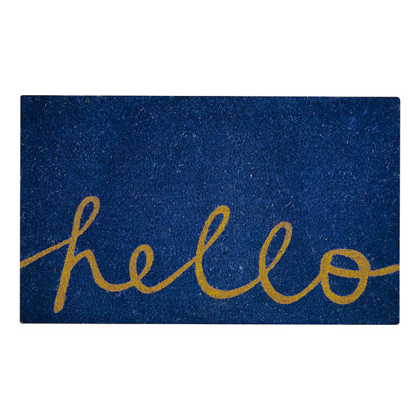 MSI Stone ULC Blue Hello 18 inch x 30 inch Coir Door Mat