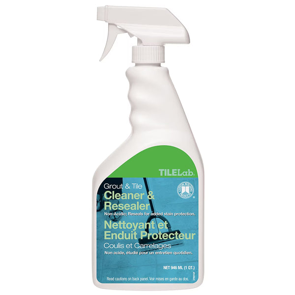 TileLab Grout & Tile Cleaner and Resealer – Non-Acidic Floor Cleaner ...