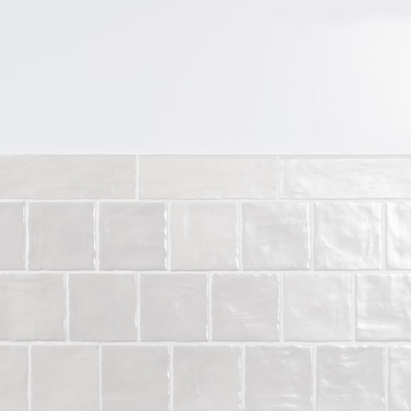 Merola Tile Klinker Retro Blanco Aubrieta 12.75 inch x 12.75 inch Ceramic Floor and Wall Tile 6.96 sq. ft./case – Satin Textured Finish