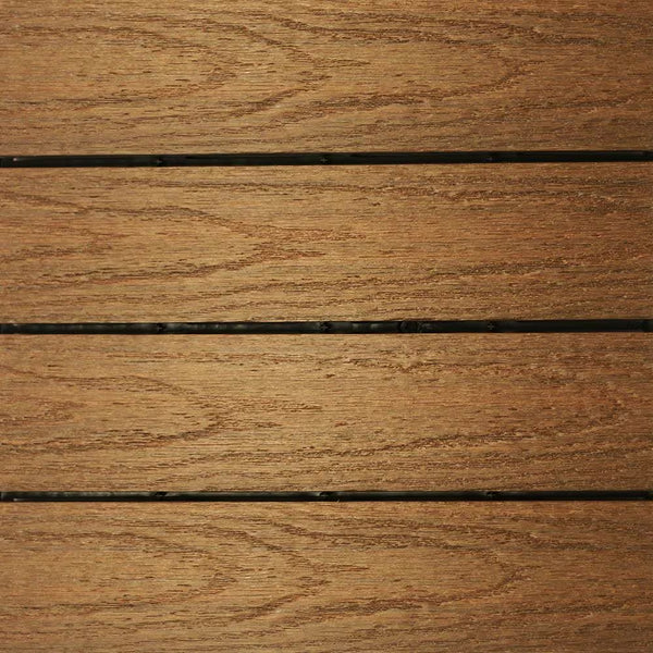 NewTechWood 1' x 2' Ultrashield Quick Deck Composite Deck Tile – Peruvian Teak