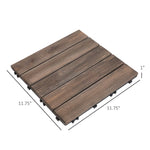Load image into Gallery viewer, Outsunny 1&#39; x 1&#39; Wood Deck Tile – 27-Pack, Black
