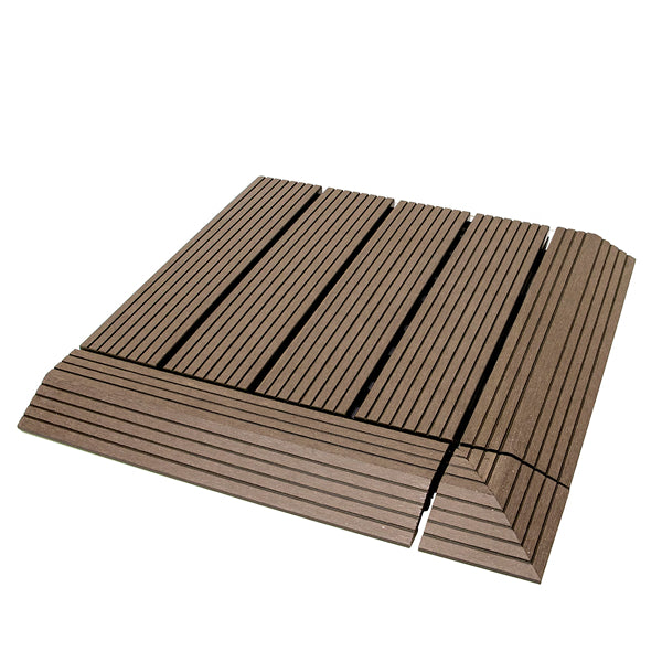 Creative Surfaces® 3" x 3" Composite Deck Tile Corner Trim – 4-Pack Cypress