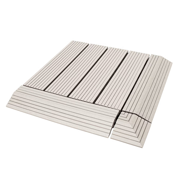 Creative Surfaces® 3" x 3" Composite Deck Tile Corner Trim – 4-Pack Star Grey