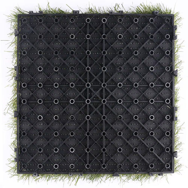 NewTechWood 1' x 1' Quick Deck Faux Zoysia Grass Deck Tile – 10 sq.ft/Box