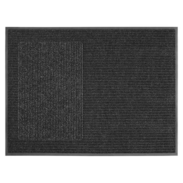 Multy Home 36-inch x 48-inch and 18-inch x 30-inch BOGO Charcoal Needlepunch Mats with TPR Backing