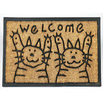 Load image into Gallery viewer, IH Casa Decor Cats Rubber and Coir Door Mat – 16-inch x 27.5-inch
