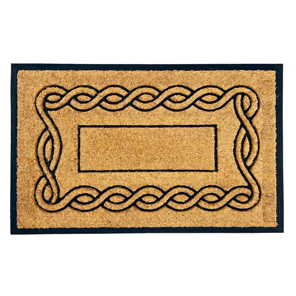 Home Decor Inc. Natural Scroll Coir Outdoor Door Mat – 24" x 36"
