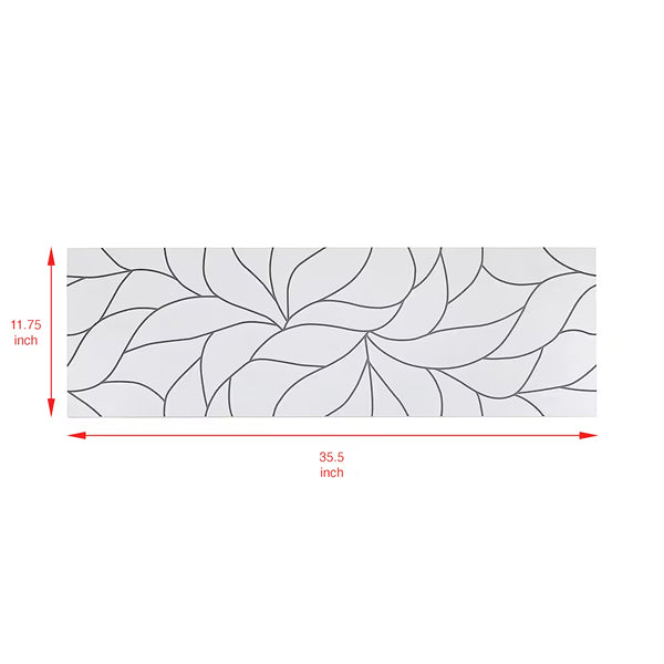 Modamo Brooklyn Décor Glossy White with Black 12-inch x 36-inch Ceramic Wall Tile (14.53 Sq.Ft./Case)