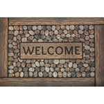 Load image into Gallery viewer, Home Decorators Collection Welcome Brown 2 ft. x 3 ft. Indoor/Outdoor Recycled Rubber Door Mat
