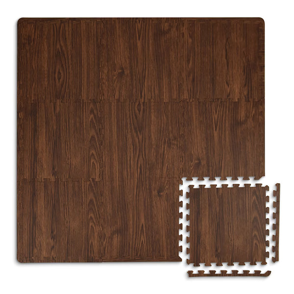 FloorPops Brown Craftsman 12 in. x 12 in. Interlocking Floor Tiles