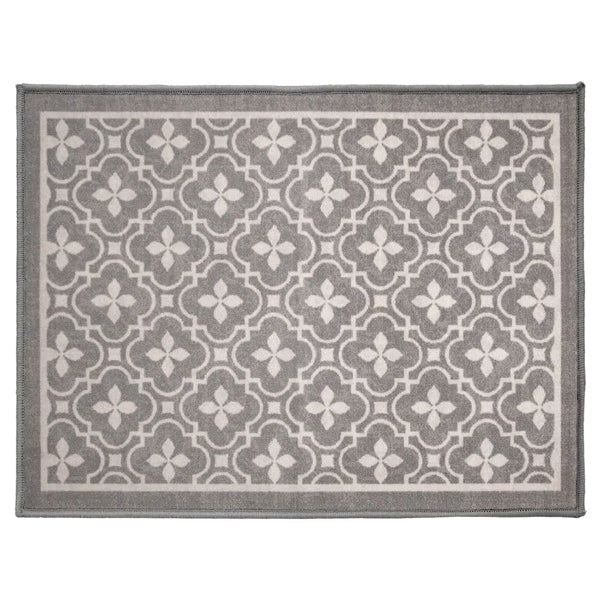 Multy Home Jinnah Grey Printed Decorative Mat – 3 x 4 ft, Non-Slip, Indoor