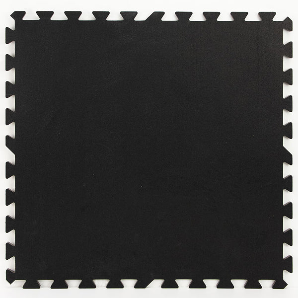 FloorPops 24-inch x 24-inch Black Obsidian Interlocking Rubber Tiles