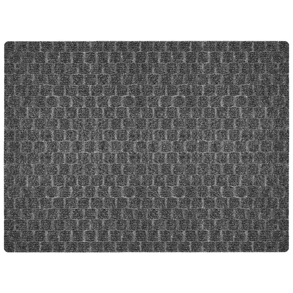 TrafficMaster Premiere 36 in. x 48 in. Grey Rubber Non-Slip Door Mat with Squares Motif – Indoor & Outdoor Entryway Mat