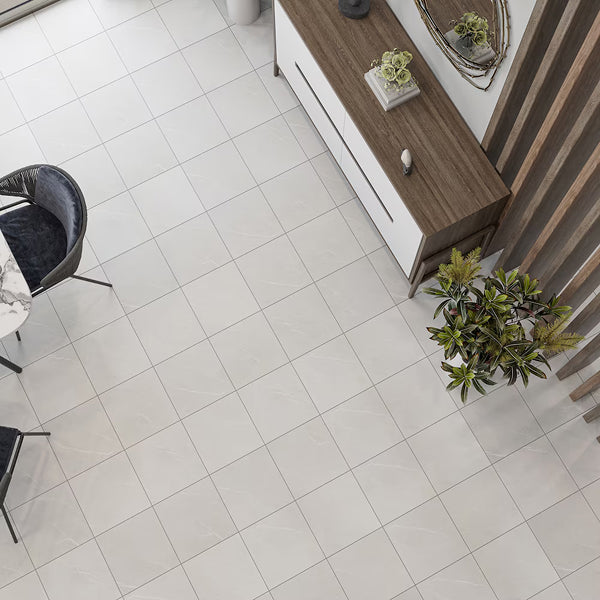 Marblesque Calacatta Marble 5.5 mm T x 18-1/2-in W x 37-in L Rigid Core Luxury Vinyl Tile Flooring (19.02 sq. ft./case)