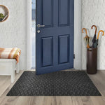 Load image into Gallery viewer, TrafficMaster Premiere 36 in. x 48 in. Grey Rubber Non-Slip Door Mat with Squares Motif – Indoor &amp; Outdoor Entryway Mat
