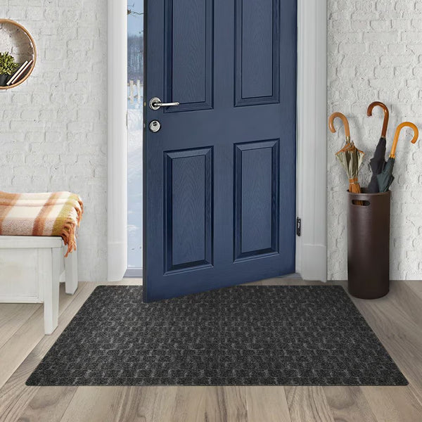 TrafficMaster Premiere 36 in. x 48 in. Grey Rubber Non-Slip Door Mat with Squares Motif – Indoor & Outdoor Entryway Mat