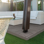 Charger l&#39;image dans la visionneuse de galerie, Creative Surfaces® 3&quot; x 3&quot; Composite Deck Tile Corner Trim – 4-Pack Slate
