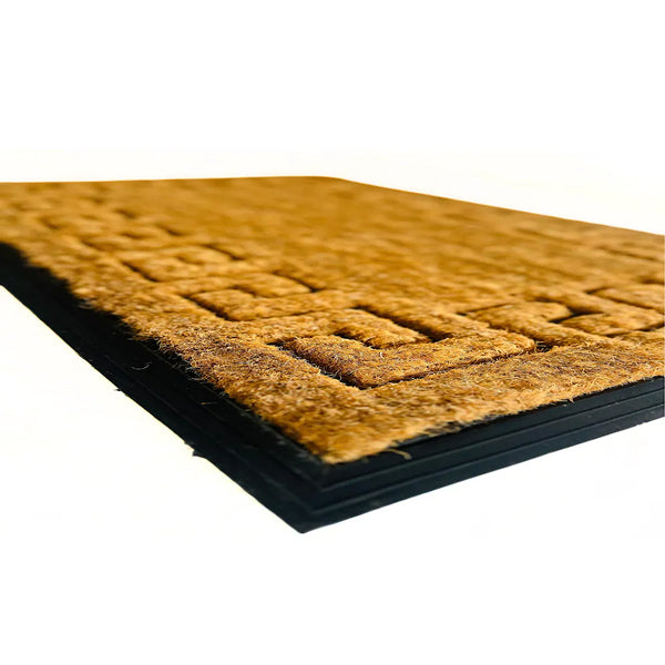 Home Decor Inc. 24-inch x 36-inch Rubber Backed Natural Greek Key Coir Outdoor Doormat