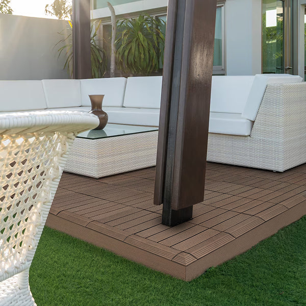 Creative Surfaces® 3" x 3" Composite Deck Tile Corner Trim – 4-Pack Cypress