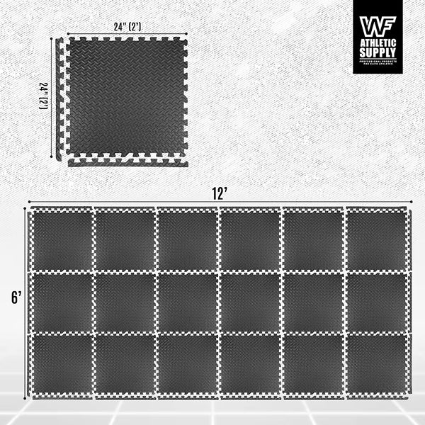 CAP Barbell 24-inch x 24-inch x 3/4-inch Multi-use Interlocking Puzzle Exercise Mat (72 sq.ft/case)