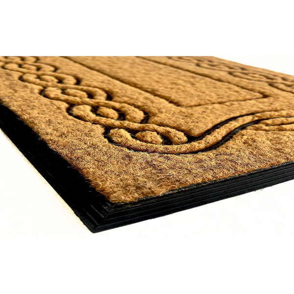 Home Decor Inc. Natural Scroll Coir Outdoor Door Mat – 24" x 36"