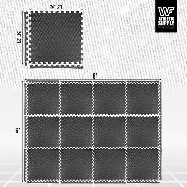 CAP Barbell 24-inch x 24-inch x 3/4-inch Multi-use Interlocking Puzzle Exercise Mat (48 sq.ft/case)