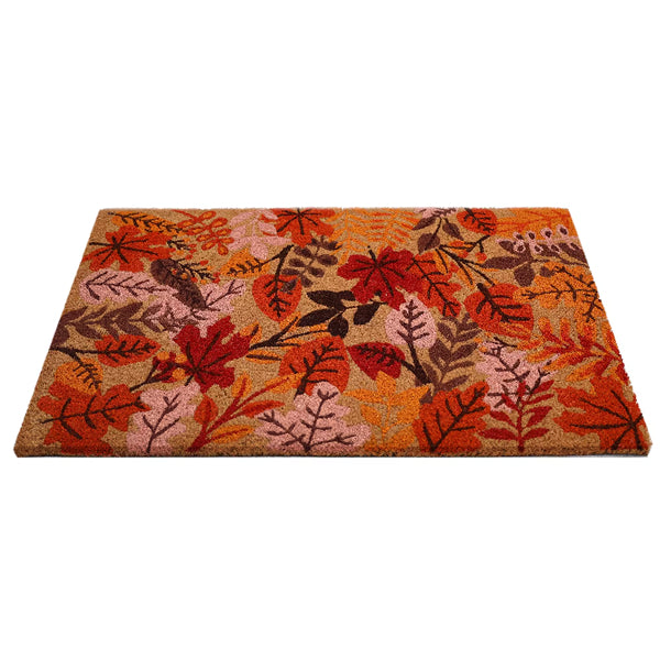 StyleWell 18-inch x 30-inch Crispy Leaves Coir Door Mat