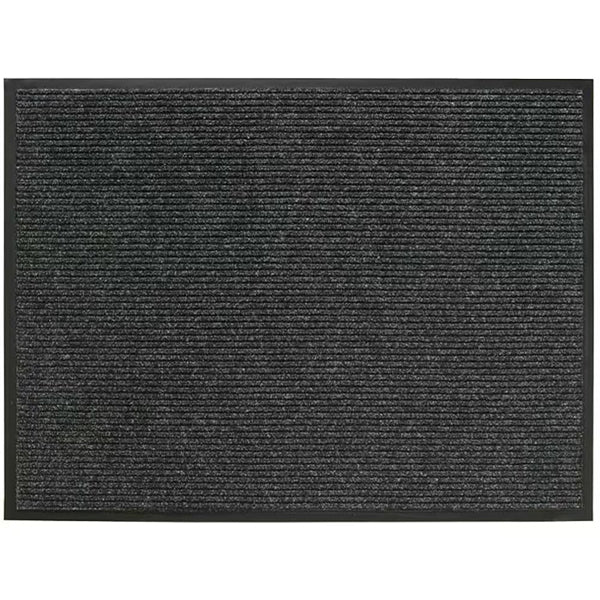 TrafficMaster 36 in. x 48 in. Platinum Charcoal Rectangular Recycled Rubber Doormat – Indoor & Outdoor Entryway Mat