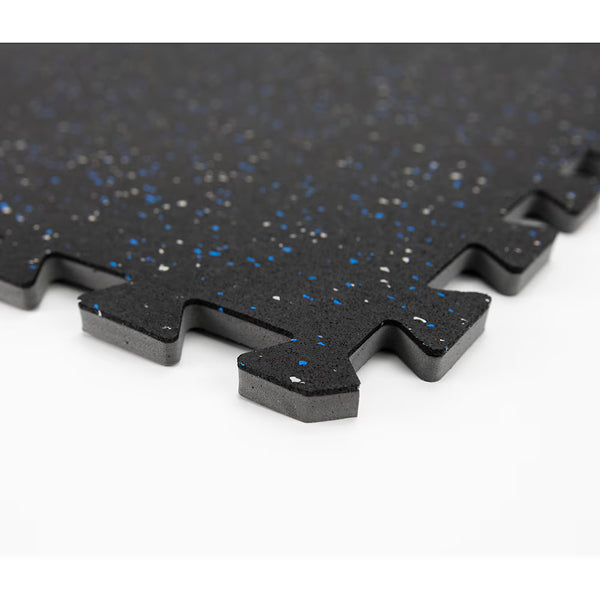FloorPops Scoria Rubber Interlocking Tiles 4 ft 1 in. x 4 ft 1 in. Black Rubber Interlocking Floor Tiles