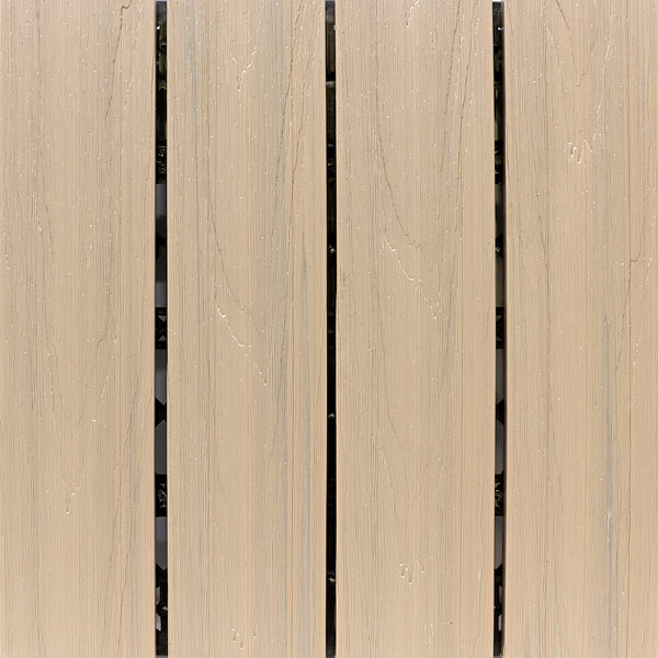 Creative Surfaces® 1' x 1' Composite Deck Tile (12-pack) – Ivory