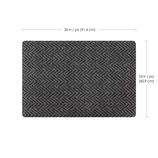 TrafficMaster Scollard 2 ft. x 3 ft. Two-tone Needlepunch Charcoal/Black Doormat