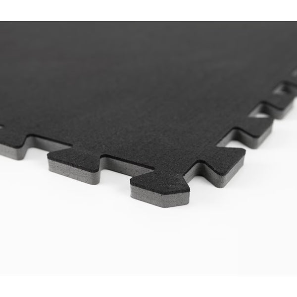 FloorPops 24-inch x 24-inch Black Obsidian Interlocking Rubber Tiles