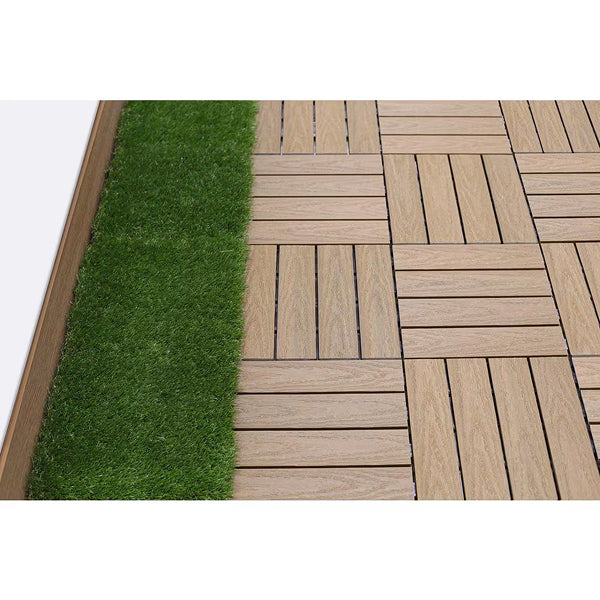NewTechWood 1' x 1' Quick Deck Faux Zoysia Grass Deck Tile – 10 sq.ft/Box