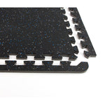 Charger l&#39;image dans la visionneuse de galerie, FloorPops Scoria Rubber Interlocking Tiles 4 ft 1 in. x 4 ft 1 in. Black Rubber Interlocking Floor Tiles
